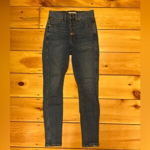 Madewell highrise skinny jeans w buttons